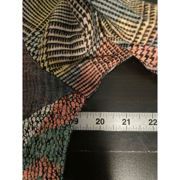 Feratelli Tunic Top Womens Large Multicolor Animal Print Cowl Neck Boho Artsy - Picture 4 of 6